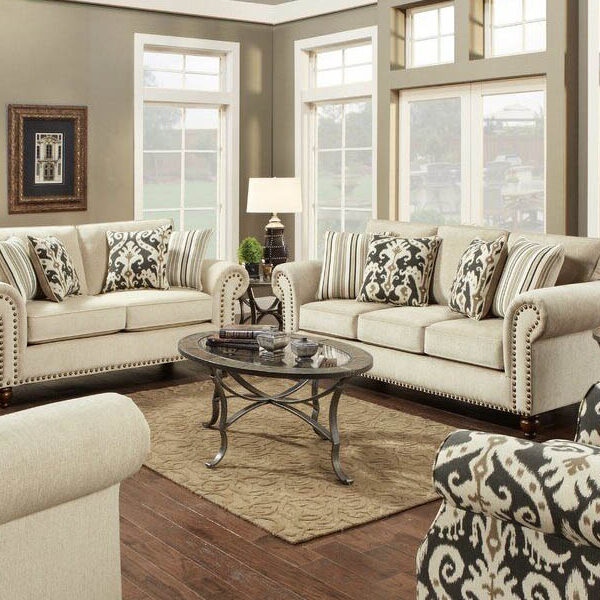 Classic 3+2+1+1 Seater Chesterfield Sofa Set in Soft Beige Velvet with Tufted Back Design (SF 720)